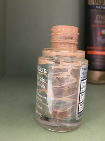 bottle scraped nearly clean