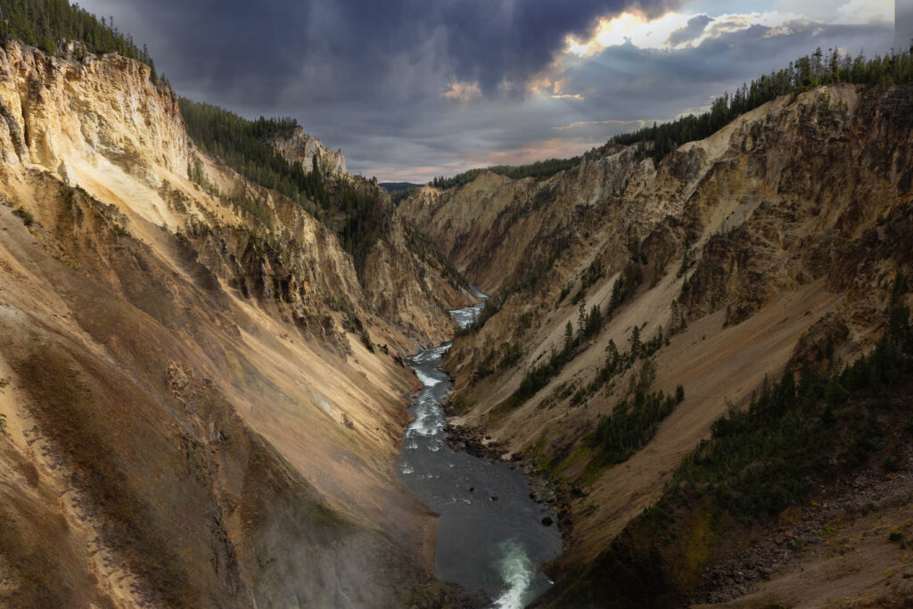 Grand Canyon of the Yellowstone; this is an original photograph by the author